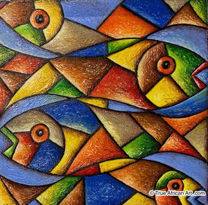 Peter Ndirangu  |  Kenya  |  "Fish Heads"  |  True African Art .com