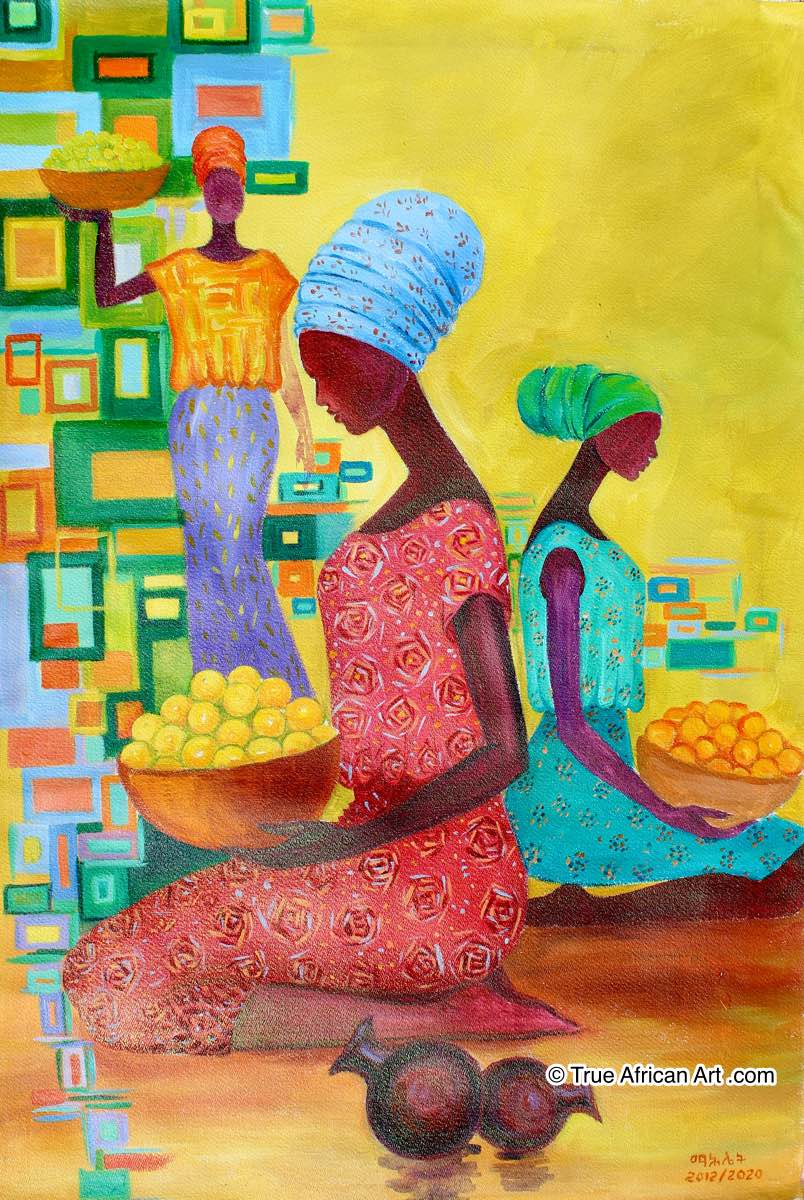 Mahlet  |  Ethiopia  |  "Please Receive"  |  Original  |  True African Art .com