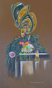 Seleman Kubwimana  |  Rwanda  |  "Queen of Wealth Nature"  |  Original  |  True African Art .com