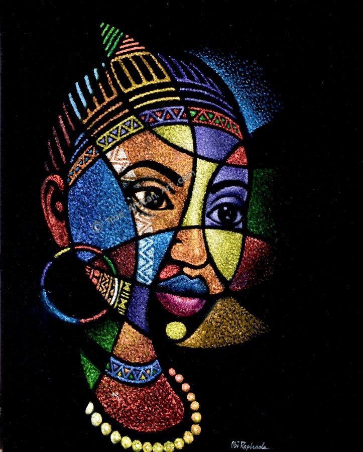 Obi | Nigeria | "Rainbow Portrait" | True African Art .com