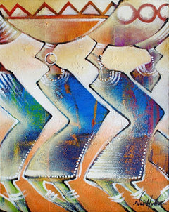 Nii Hylton  -  "Rural Traders"  -  True African Art.com