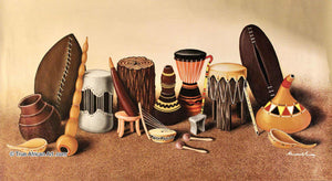 Russell Owino  |  Kenya  |  "Traditional Instruments"  |  Original  |  True African Art .com