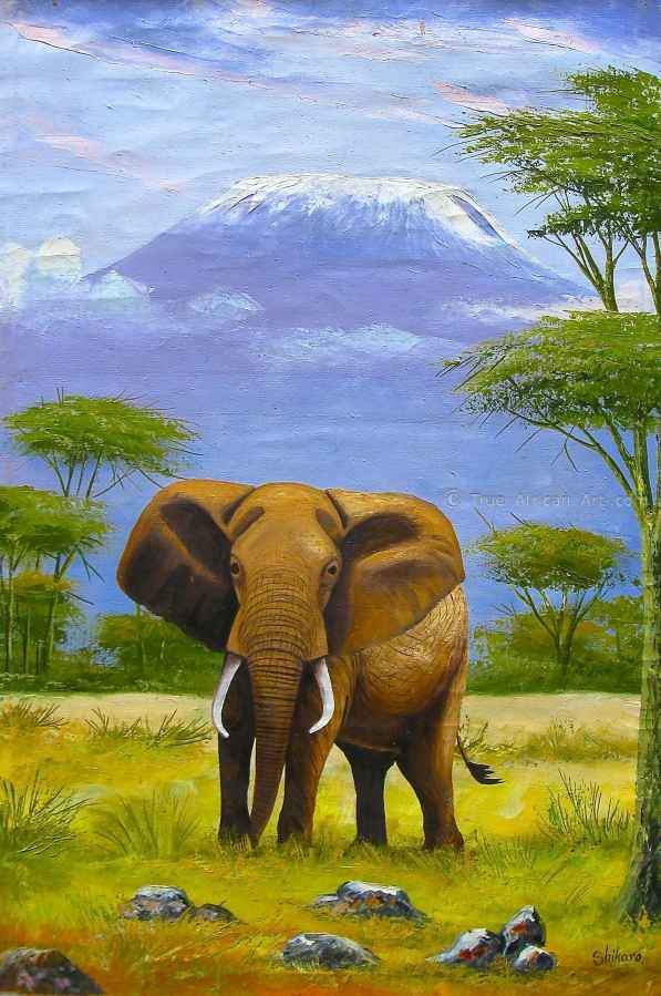 Shikaro  |  Kenya  |  "Protected Elephant"  |  True African Art .com