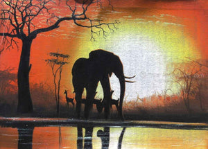 Mwangi  |  Kenya  |  "Sunrise in Africa"  |  True African Art .com