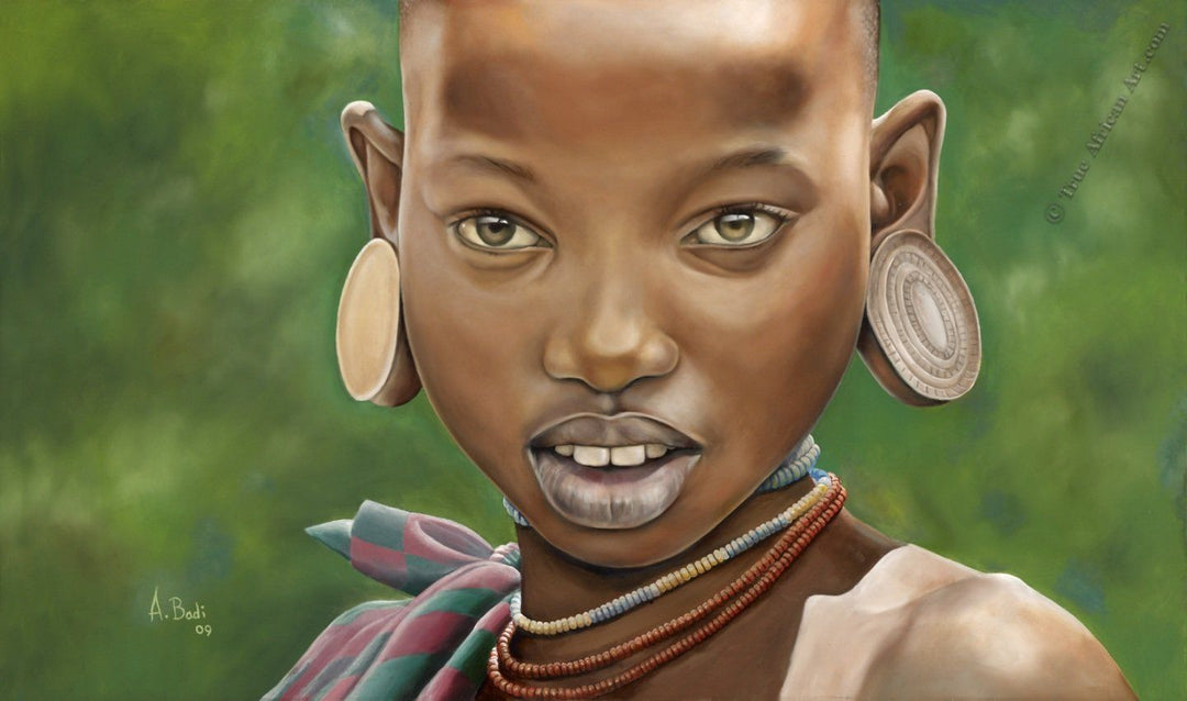 Abdul Badi  |  "Surma Girl"  |  Print  |  True African Art .com