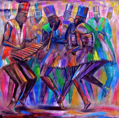 Amakai  |  Ghana  |  "Sweet Rhythms"  |  Print  |  True African Art .com