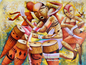 Masoud Kibwama  |  Tanzania  |  "Synced Rhythm 2"  |  True African Art .com