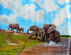 Richard Kimemia  -  "The Elephants Rise"  -  True African Art.com