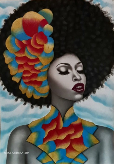 Michael Oguguo | Nigeria | "The Goddess" |  Original  | True African Art .coim