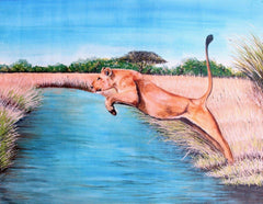 Richard Kimemia  -  "The Leap"  -  True African Art.com