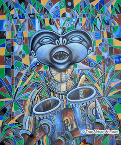Angu Walters | Cameroon | "The Town Crier"  | Original | True African Art .com