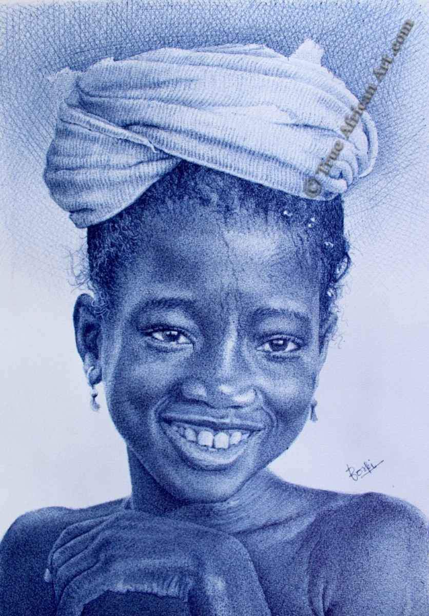 Enam Bosokah  |  Ghana  |  "There's a Reason I Smile"  |  True African Art .com