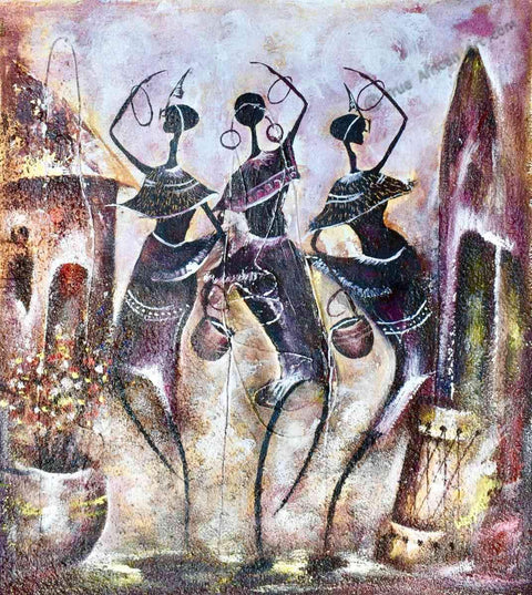 Willie Wamuti  |  Kenya  |  "Three Dancers"  |  True African Art .com
