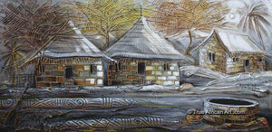 Paul Omidiran | Nigeria | "Today's Village" | Original | True African Art .com