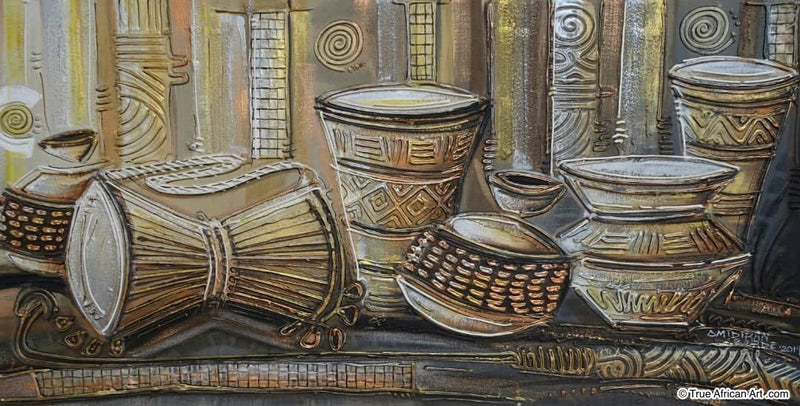 Tradtitional Musical Instruments by Paul Gbolade Omidiran  |  SOLD