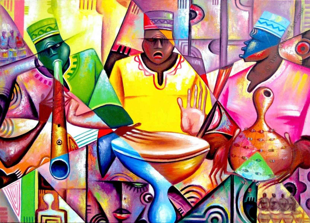 Amakai  |  Ghana  |  "Unity"  |  Print  |  True African Art .com