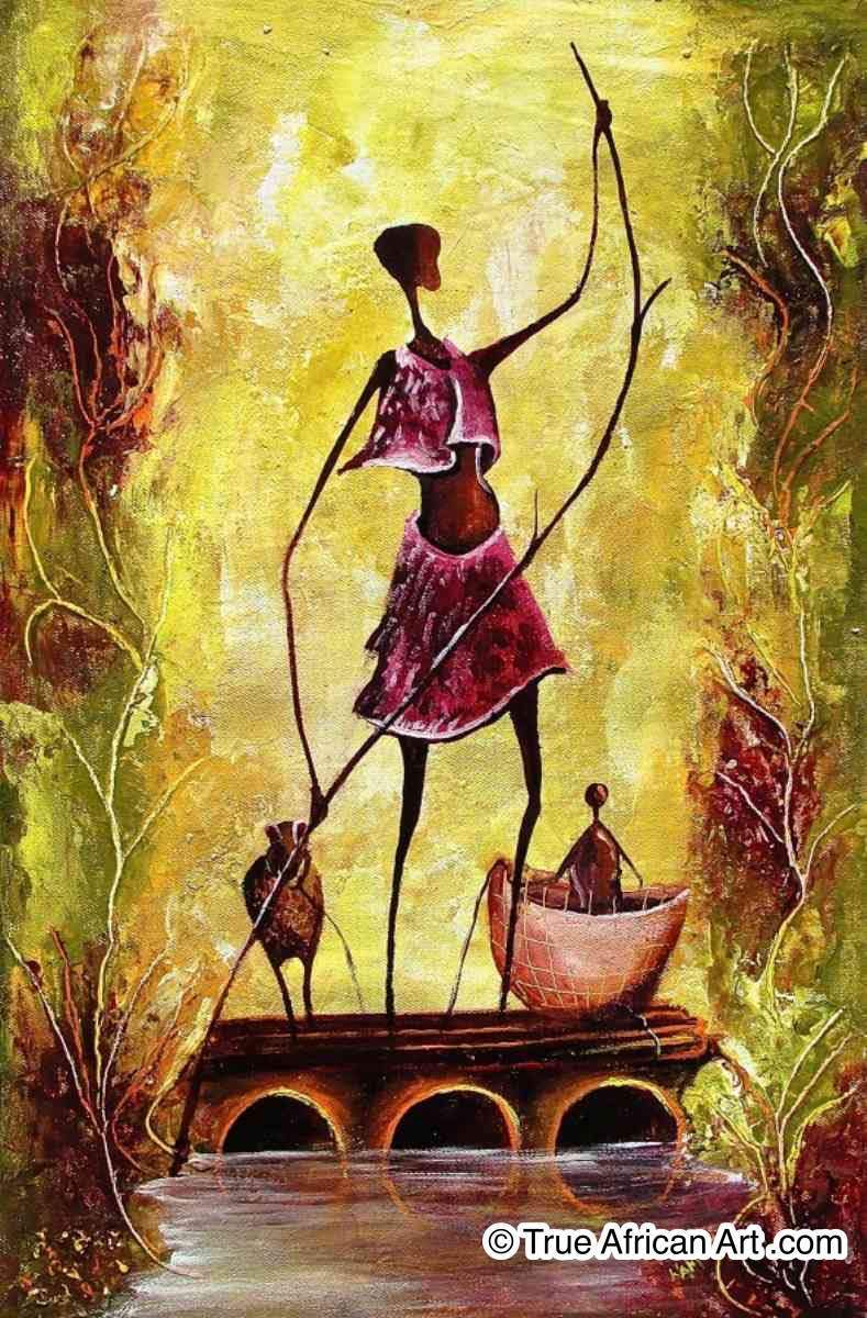 Willie Wamuti  |  Kenya  |  "Water Journey"  |  True African Art .com