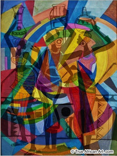 Yeboah Family  |  Ghana  | "Ways of Dimension"  |  Original  |  True African Art .com