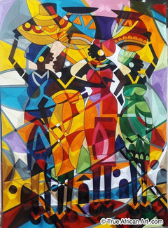 Yeboah Silk Thread Art - Yeb  |  Ghana  |  We've Got This  |  Hand Woven  |  True African Art .com